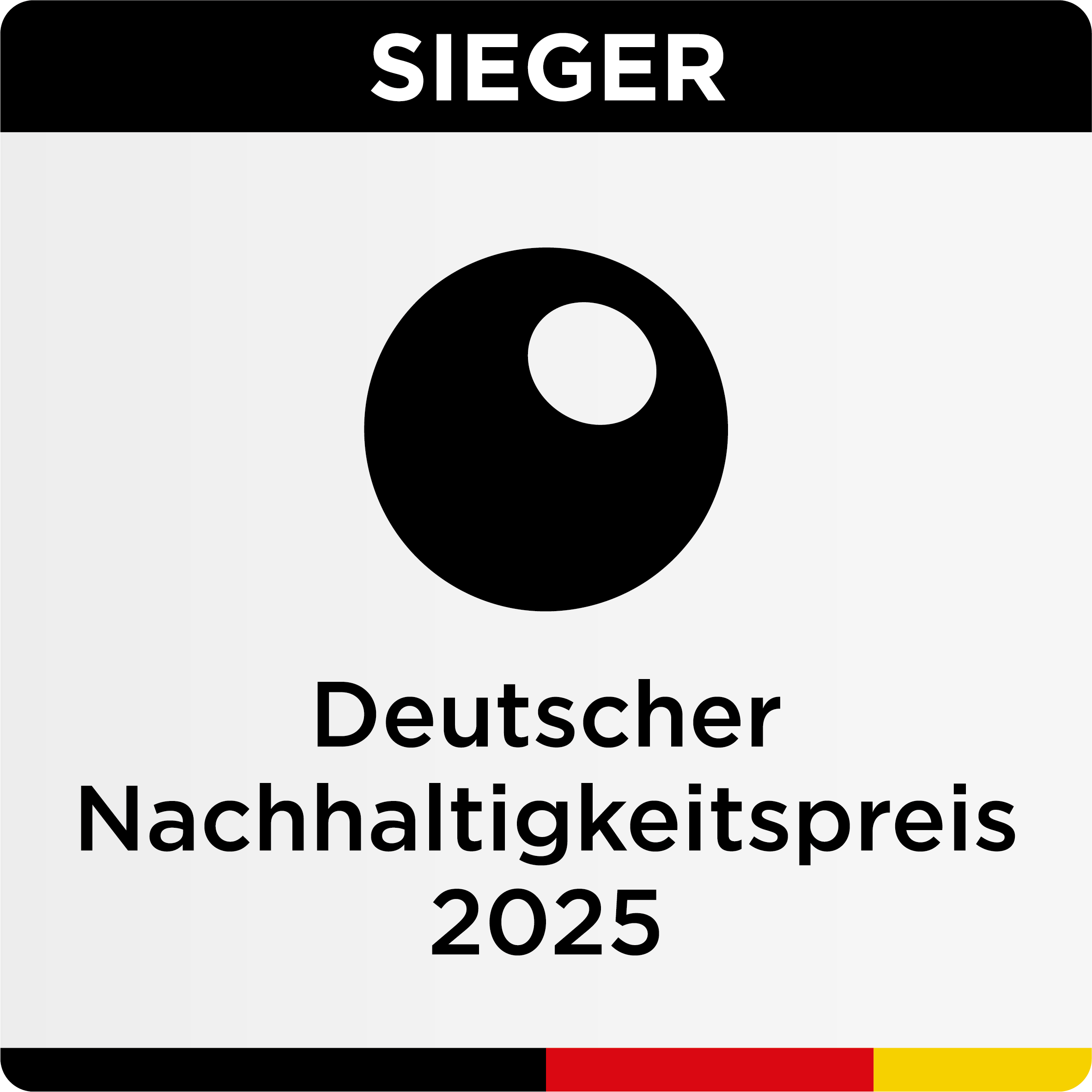 Siegel als Deutscher Nachhaltigkeitspreis 2025 Gewinner