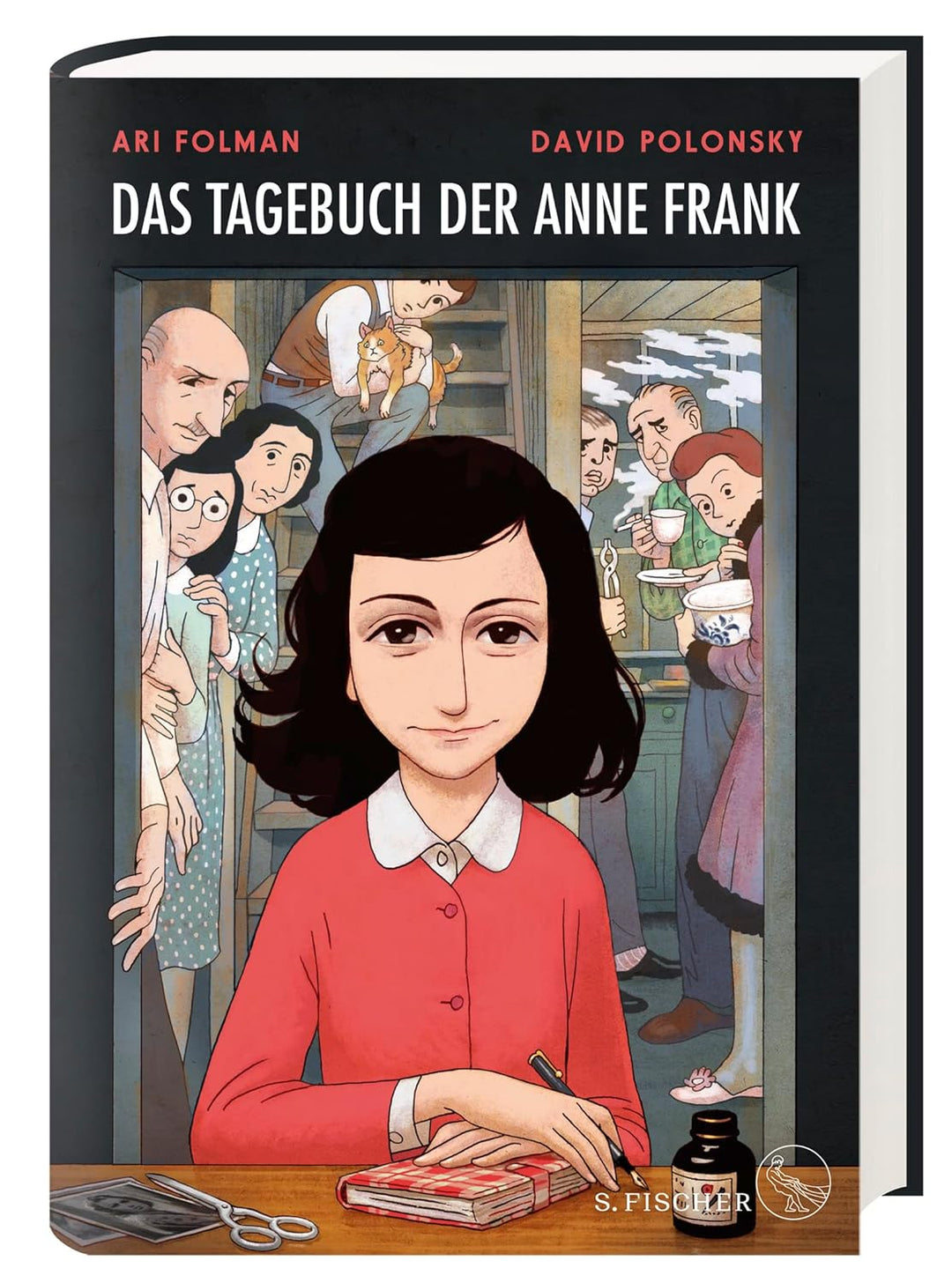 Cover von “Das Tagebuch der Anne Frank” als Graphic Novel, zeigt Anne Frank und Illustrationen aus dem Buch im Comic-Stil.
