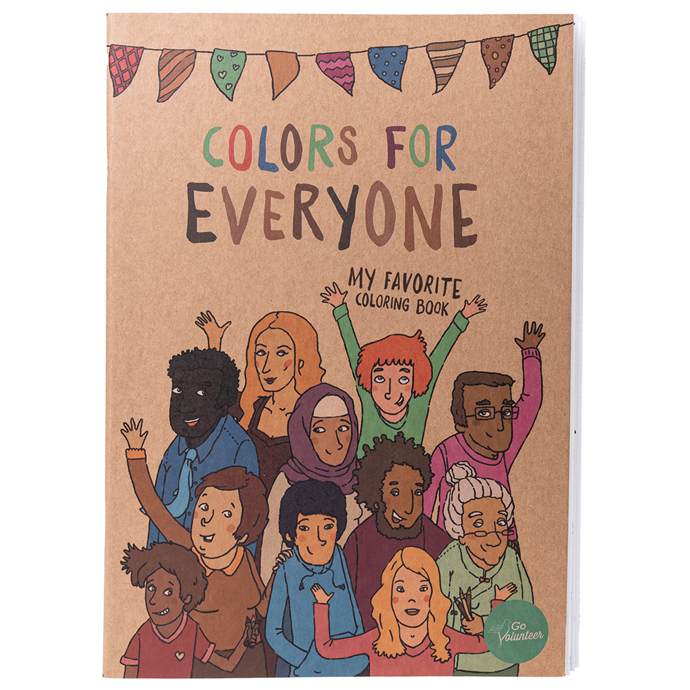 Cover of the English Hautfarben ‘Colors for Everyone’ coloring book
