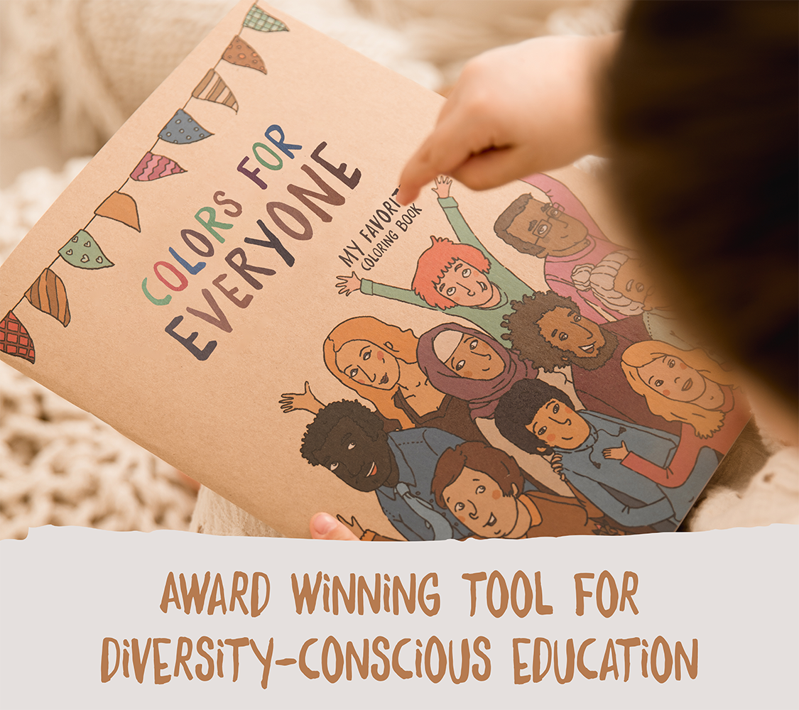 Award-winning tool for diversity-conscious education – Hautfarben coloring book.