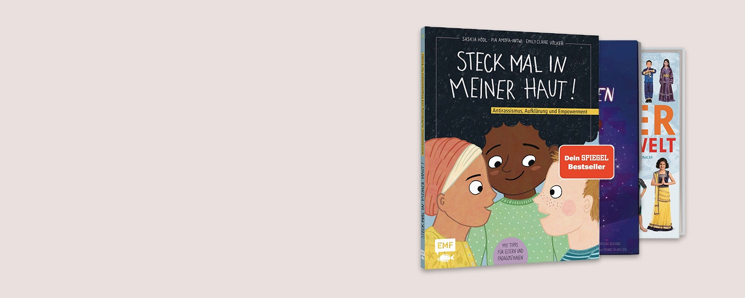 Produkte von Hautfarben – vielfältige Kinderbücher und das Malbuch ‚Steck in meiner Haut