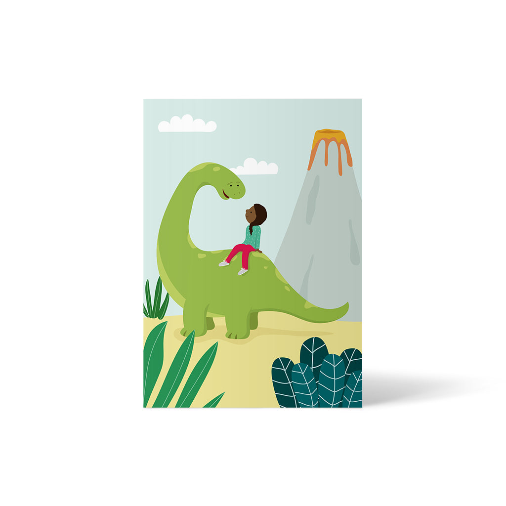 Langhals-Dino (Kinderkarte)