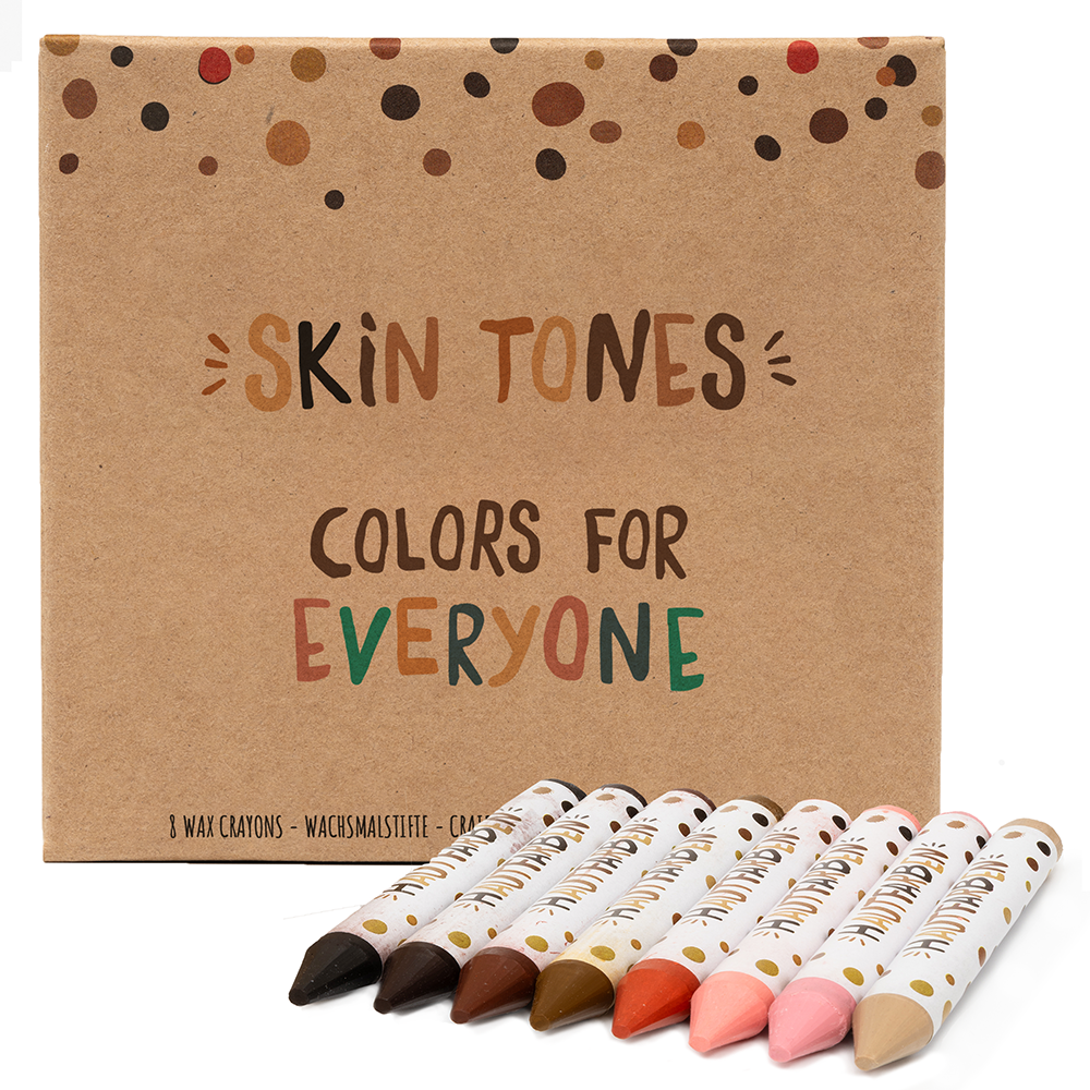 Skin Crayons Skin Tones Crayons – 8 Organic Way Crayons for Children