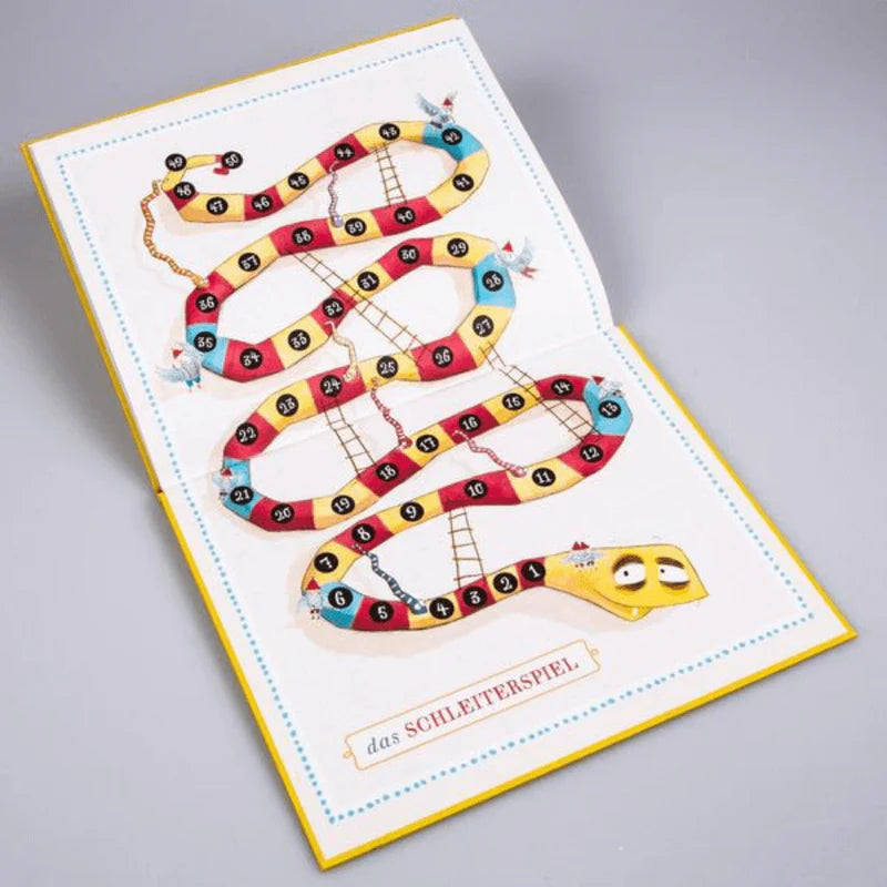 Leiterspiel zum Mitmachen aus dem Buch "Das NEINhorn und die SchLANGEWEILE". 