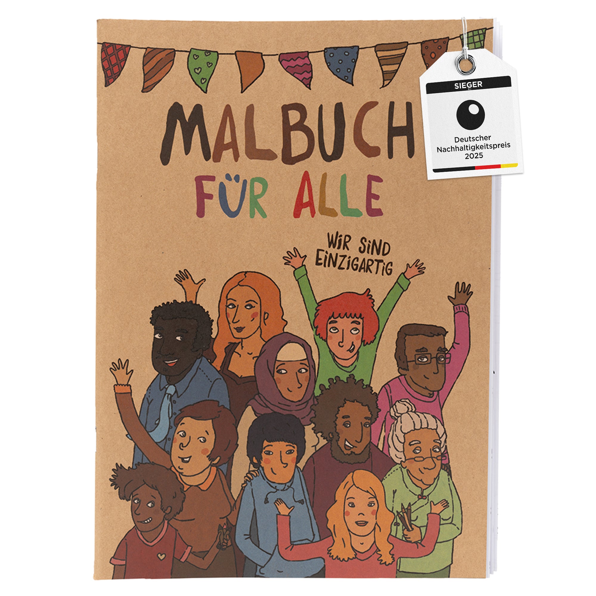 Malbuch für alle, ein Kindermalbuch, das Vielfalt und Inklusion fördert, ideal für Kleinkinder zum Ausmalen mit bunten Illustrationen.