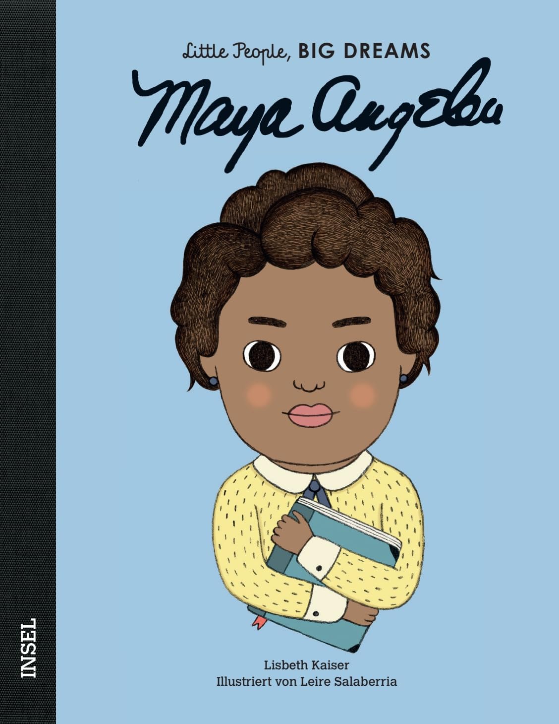 Bilderbuch Maya Angelou aus der Reihe Little People Big Dreams mit Illustration der jungen Autorin und Bürgerrechtlerin.