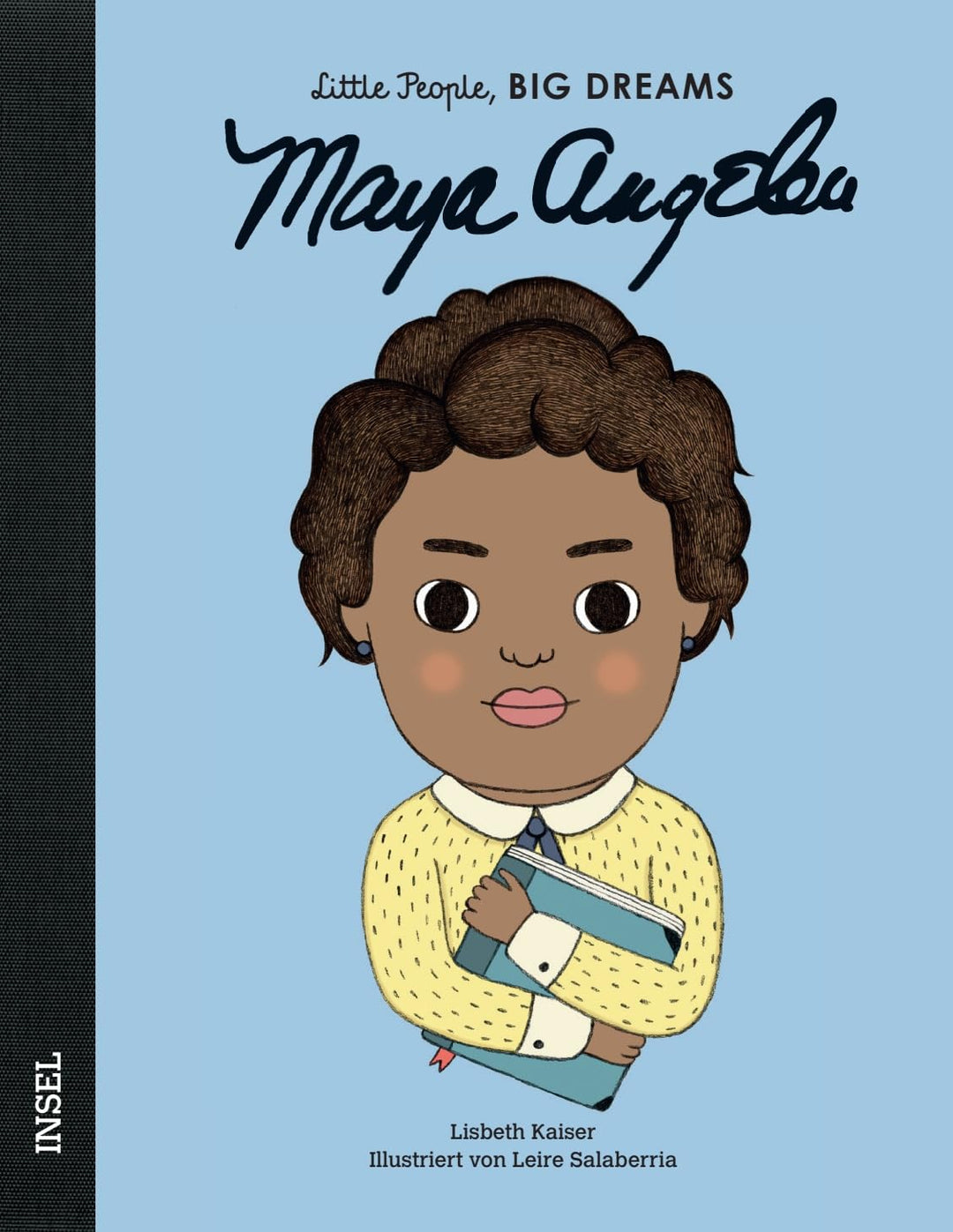 Bilderbuch Maya Angelou aus der Reihe Little People Big Dreams mit Illustration der jungen Autorin und Bürgerrechtlerin.
