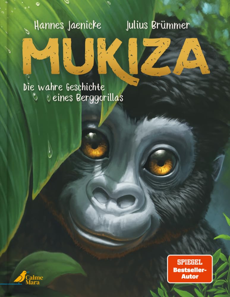 Bilderbuch "Mukiza" erzählt die wahre Geschichte eines jungen Berggorillas mit liebevoller Illustration auf dem Cover.