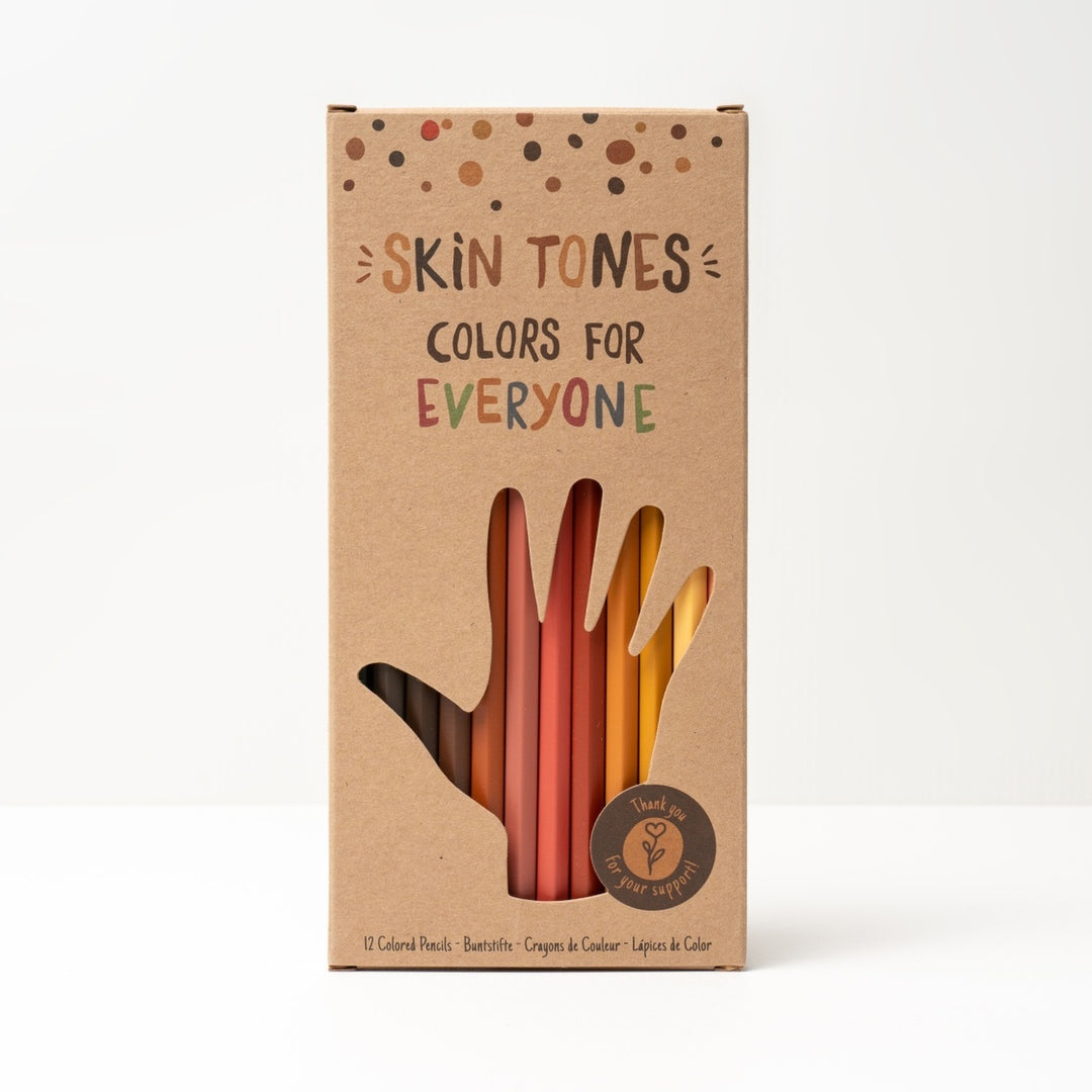 Vorderseite der geschlossenen Packung Hautfarben Skin Tones Pencil Colors for everyone mit 12 Stiften