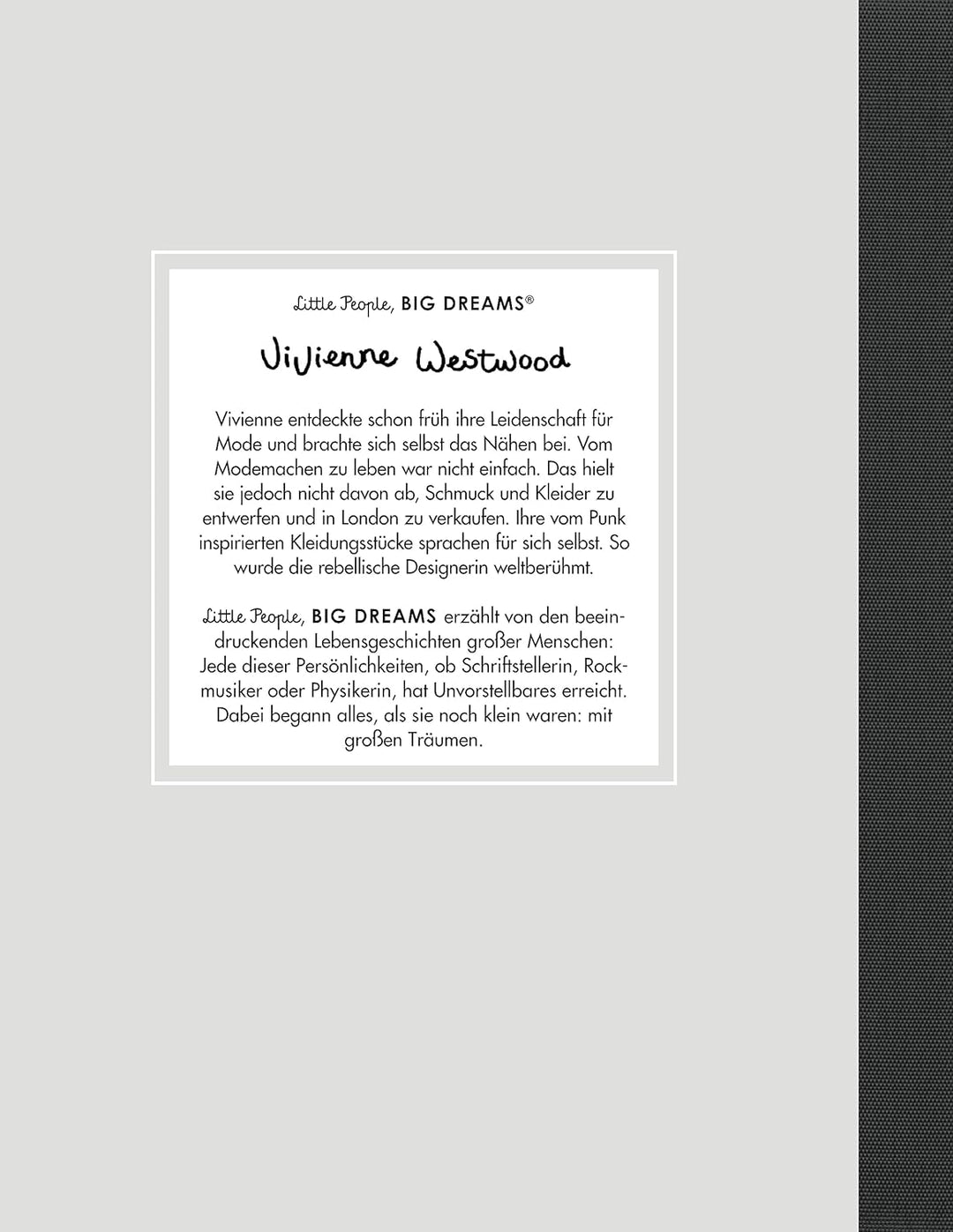 Zusammenfassung der Vivianne Westwood Biografie für Kinder.
