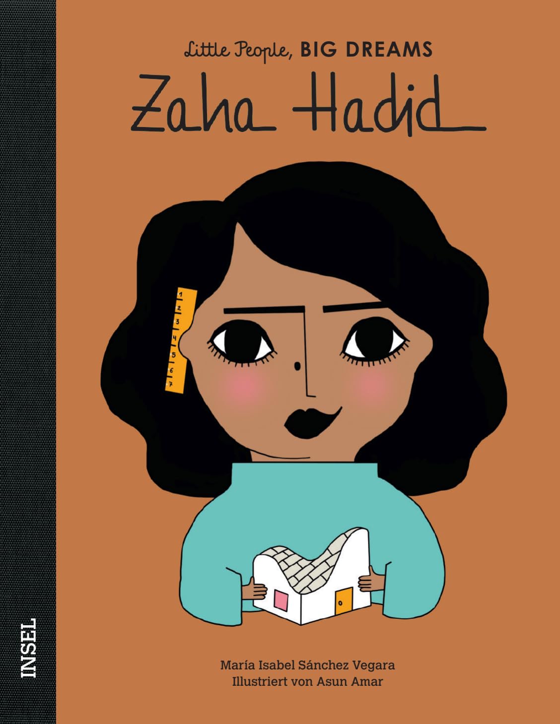 Kinderbuch über Zaha Hadid aus der Reihe Little People, Big Dreams mit Illustration der weltbekannten Architektin.
